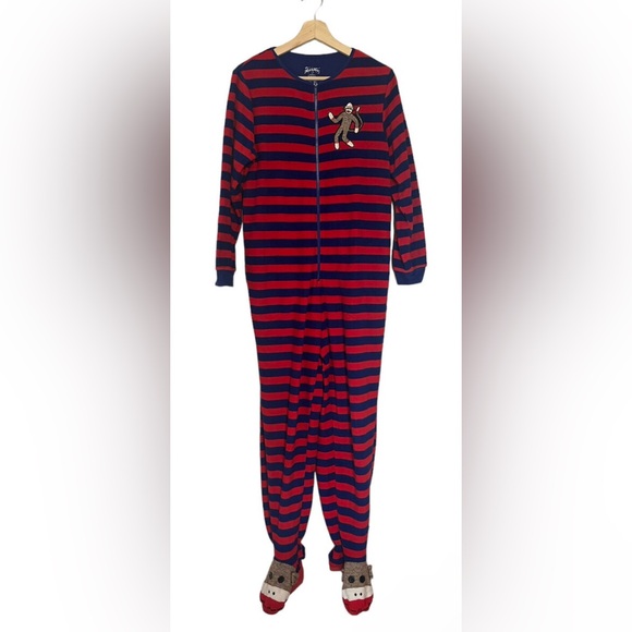 Nick & Nora Red and Blue Striped Pajama Set - Picture 1 of 8